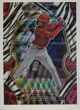 Justin Crawford 2023 Panini Select Premier Zebra Prizm Rookie #122 Case Hit SSP