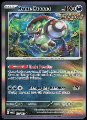 Paradox Rift Brute Bonnet 123/182 Rare Pokemon Holo NM/M