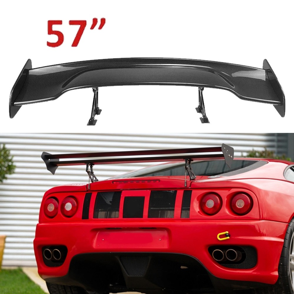 Rear Trunk Spoiler Lip Wing Carbon Fiber Color 57inch For Ferrari 360 Modena