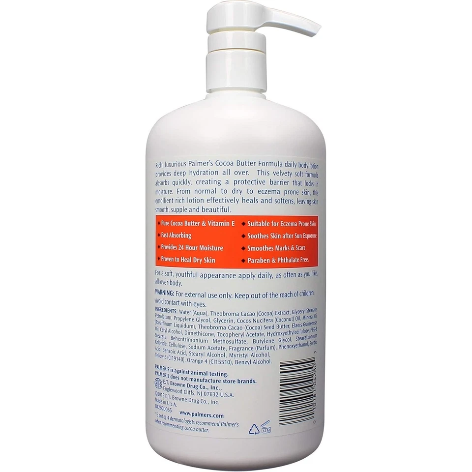 Fórmula de manteca de cacao Palmer's (33,8 oz., 2 paquetes) loción corporal diaria para terapia de la piel Foto 3 de 4