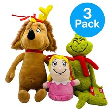 Grinch  Friends Plush Toy Set 3 Pack New