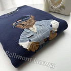 Bid POLO RALPH LAUREN Denim Polo Bear Cotton Sweater Navy Men's Medium NWT — photo 5