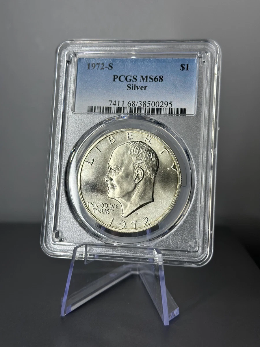 Silver PCGS Certified MS 68 Graded Eisenhower Dollars (1971-1978