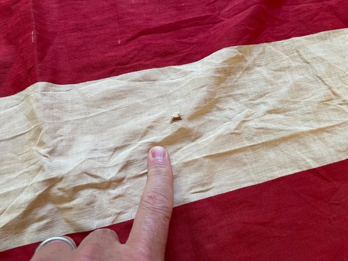 Vint 1940s UNITED STATES OF AMERICA 48-Star Cotton Flag 93" x 56" - old Repairs - Picture 7 of 16
