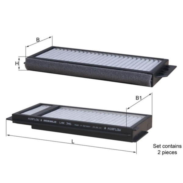 Filter Innenraumluft Mahle Lak 346/S-image