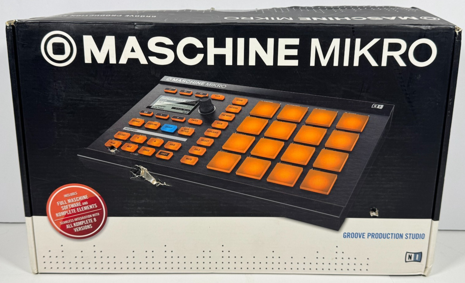 Native Instruments Maschine Mikro MK1 USB MIDI Controller w Box & Cable - TESTED