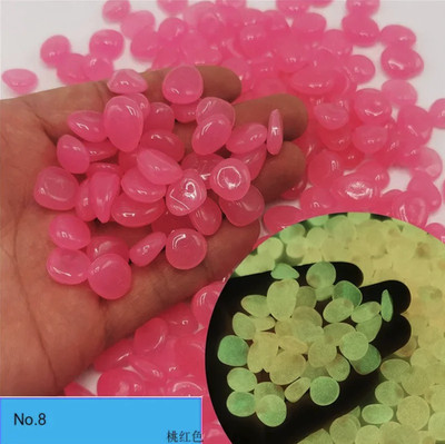 100Pcs Colorful Luminous Pebbles: Glow-in-the-Dark Garden & Aquarium Stones