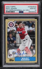 2022 Series 2 1987 Topps Baseball Riley Adams #87BA-RAD PSA 10 GEM MT Auto 0v2l