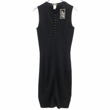 Gianni Versace Unused Wool Blend Sleeveless Dress Women's Size 38 Black
