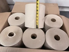 CASE OF 6 ROLLS Pacific Blue Basic Brown Recycled Paper Towel Rolls, 1-ply, 7.8"