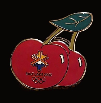 2002 SALT LAKE CITY OLYMPIC CHERRIES FOOD CATEGORY PIN/PINS NEW!