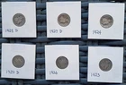 Mercury (Liberty Head) Silver Dimes across 1923-1929: Lot of 6 Philly & Denver
