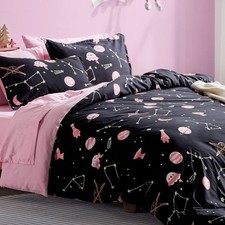 SLEEP ZONE Kids Duvet Cover Set Twin Size 2 Pieces - Super Soft  Cute Comfor...
