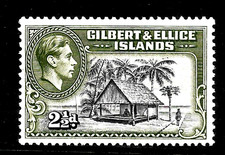 HICK GIRL-OLD MINT GILBERT & ELLICE ISLANDS SC#44  KING GEORGE VI       X2247