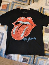 Vintage 1989 Rolling Stones North American Tour Black T-Shirt Large Distressed