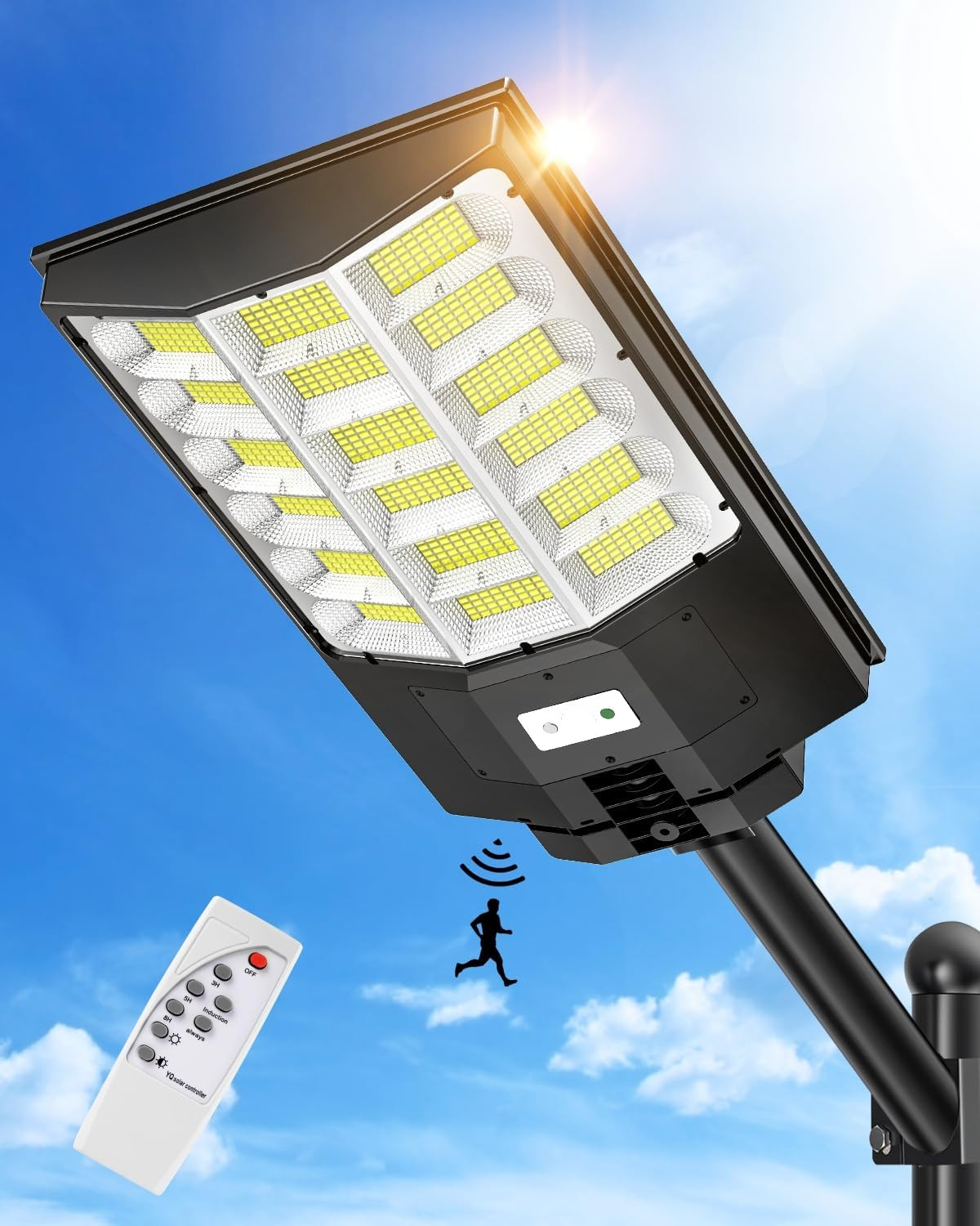 Illuminazione Solare Giardino 1000W: 864 LED per un Esterno Sicuro