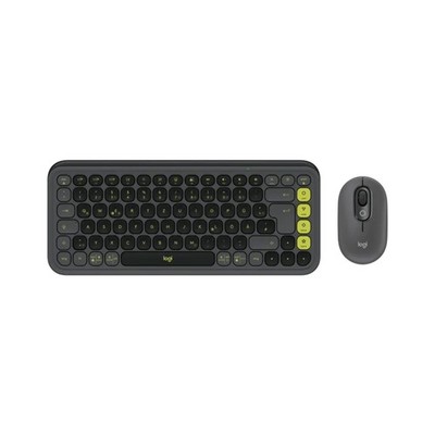 Logitech POP ICON Combo Bluetooth Tastatur Maus Set bis zu 3 Geräte leise Grafit