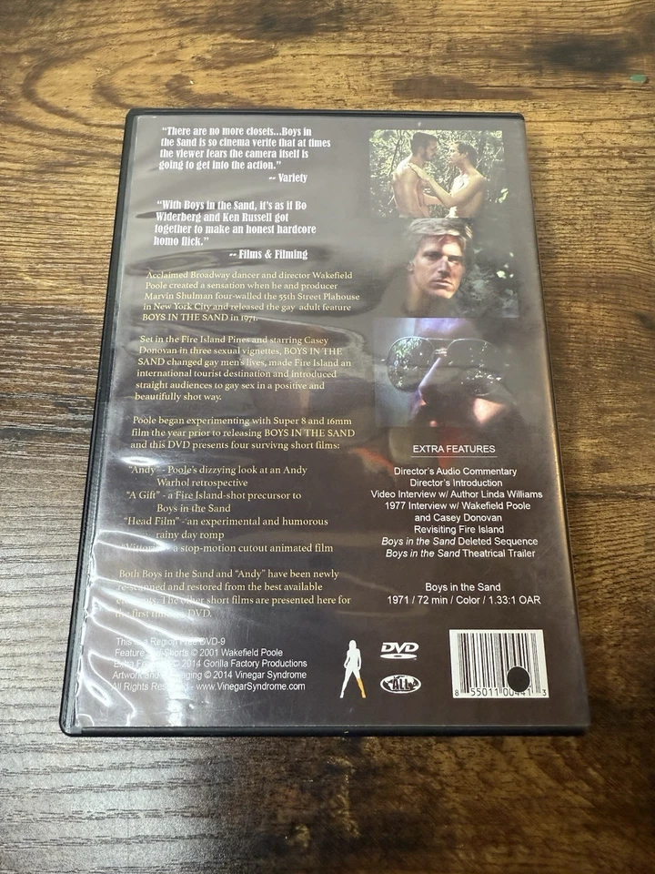 RARO FUERA DE STOCK Wakefield Poole's Boys in the Sand DVD Síndrome de vinagre Foto 3 de 3