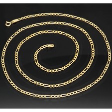Figarokette 585 14K ECHT GOLD 2,5mm 50cm GESCHENK Goldkette Halskette Unisex NEU