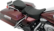 Drag Specialties 0801-0467 Solo Rear/Pillion Seat Wide - Mild Stitch