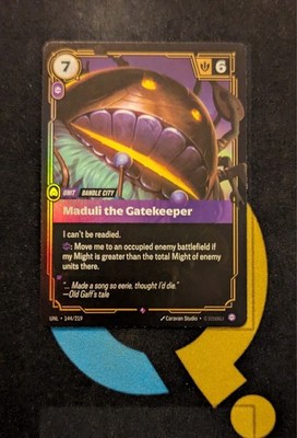 Maduli the Gatekeeper UNL 144/219 Rare Unleashed Riftbound 