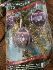 Design Works Crafts Mary Maxim 3 Ornament Kit Purple