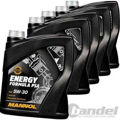 5x4L MANNOL NRG FORMULA PSA 5W30 MOTORÖL passend für PSA B71 2290 ACEA C2 API SN