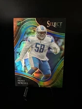 2021 Panini Select - Penei Sewell Rookie Field Level #385 Tie Dye Prizm /25
