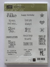 Stampin  Up SOMETHING TO SAY Cling Mount Stamp Set- Pre-owned