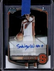 2025-26 Bowman Sadiq White Chrome Auto Autograph 1st Prospect #CPA-SWH Orange