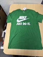 Nike Men  s Just Do It Cotton Short Sleeve T-shirt Green Size M New