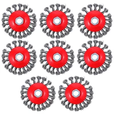 8 Pack 4 Inch Wire Wheels for Angle Grinder, Wire Brush Wheel for 4 1/2 Angle Gr