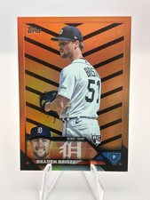 BRADEN BRISTO 2023 TOPPS ROOKIE ORANGE & BLACK FOIL DETROIT TIGERS #US282 JC