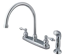 Kingston Brass KB721ALSP Vintage 8" Centerset Kitchen Faucet with Sprayer