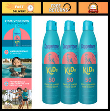 Kids Sunscreen Spray SPF 50 - Water Resistant, UVA/UVB Protection, Multipack 3x5