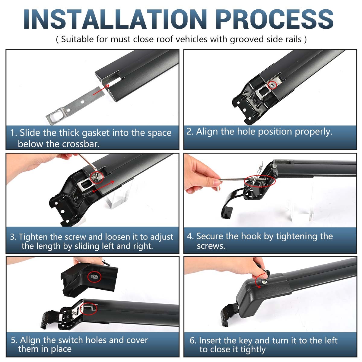 Top Roof Rack Cross Bar Luggage Carrier Black For Dodge Grand Caravan 2008-2020