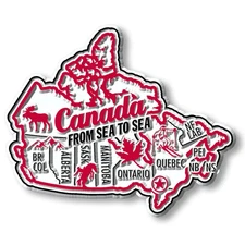 Canada Premium Country Magnet by Classic Magnets, 2.3" x 2.8"