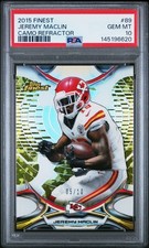 2015 TOPPS FINEST #89 JEREMY MACLIN GEM MT PSA 10 CAMO REFRACTOR /10 POP 1