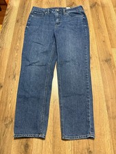 Seven 7 Jeans Women's Size 10 Blue Denim Slim Straight Leg High Rise Medium Wash
