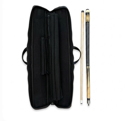 VTG Pool Cue 4 Point Maple Diamond Design Nylon Wrap w/ Case Billiards