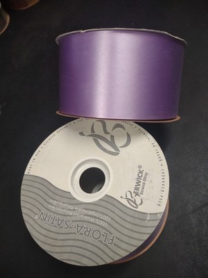 100 Yards #40 Lavender Flora-Satin Ribbon, Berwick Offray Waterproof FL40 2-3/4''
