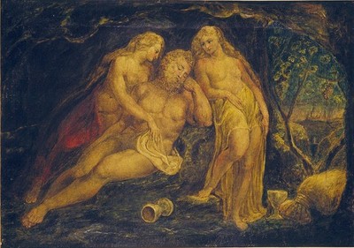 William Blake - Lot and His Daughters Luxus Feature Elegantes Highlight Premium F