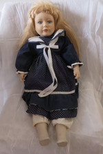 Ancienne grande poupée tête mains pieds porcelaine corps/60 cm/2