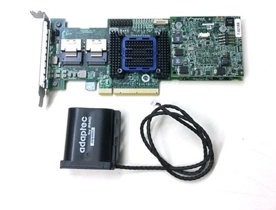 Adaptec Raid Controller ASR-6805T 8 Ports PCIE2 x8 512MB+BBU Battery+2*8087TOP 