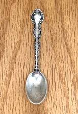 Sterling Silver Strasbourg Style Demitasse Souvenir Spoon 4" Gorham  11.8 g