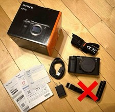 Sony Alpha 7C Mirrorless Camera Black with Box Strap Charger Accessories