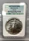 1986 American Silver Eagle - NGC - MS 69 - First Year Of Issue