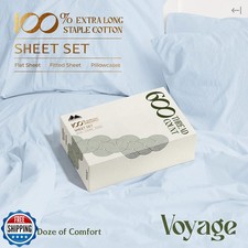 Mayfair Linen 100 Egyptian Cotton Sheets King Size Bed Set - 4 PC 600 Thread...