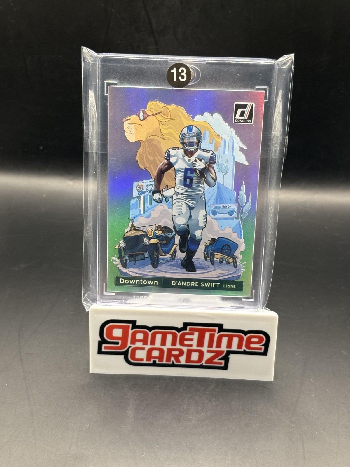 AUCTION #13-	D'ANDRE SWIFT 2020 DONRUSS DOWNTOWN CASE HIT SSP