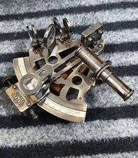 Antique finish Pure Brass Marine Sextant ~ Maritime 4" Inch Sextant Collectible
